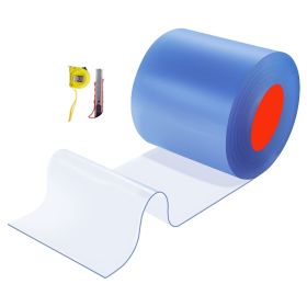 Clear PVC Strip Curtain, 101 ft Length x 12 in Width, Plastic Door Strip Bulk Roll, Walk in Freezer Cooler Curtain Strips for Doorways of Superma