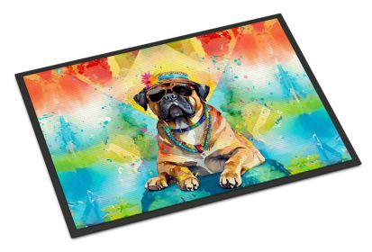 NEW Cane Corso Hippie Dawg Doormat Front Door Mat Indoor Outdoor Rugs for Entryway, Non Slip Washable Low Pile, 18H X 27W
