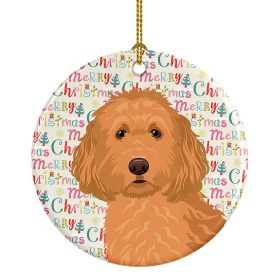 Doodle Red #1 Christmas Ceramic Ornament Christmas Tree Hanging Decorations for Home Christmas Holiday, Party, Gift, 3 in, Multicolor